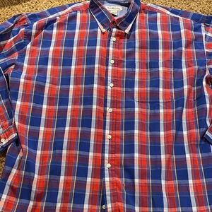 Sun River Clothing Wrinkle Resistant Vibrant Plaid Button Down Shirt Size XL